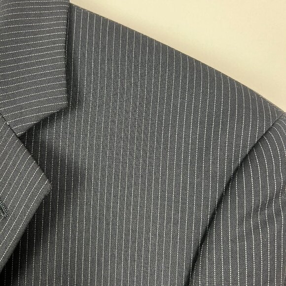 Michael Kors Blazer Jacket Sport Coat Mens 36R Black Pinstripe Wool 3-Button - Picture 13 of 14